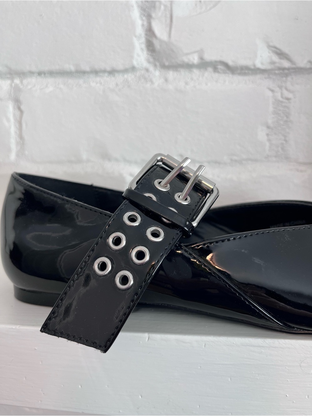Joe Fresh Black Patent Mary Jane Loafers with Buckle - Picture 5 of 7